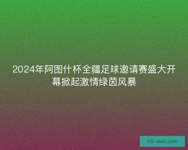 2024年阿图什杯全疆足球邀请赛盛大开幕掀起激情绿茵风暴 2024年阿图什杯全疆足球邀请赛盛大开幕掀起激情绿茵风暴